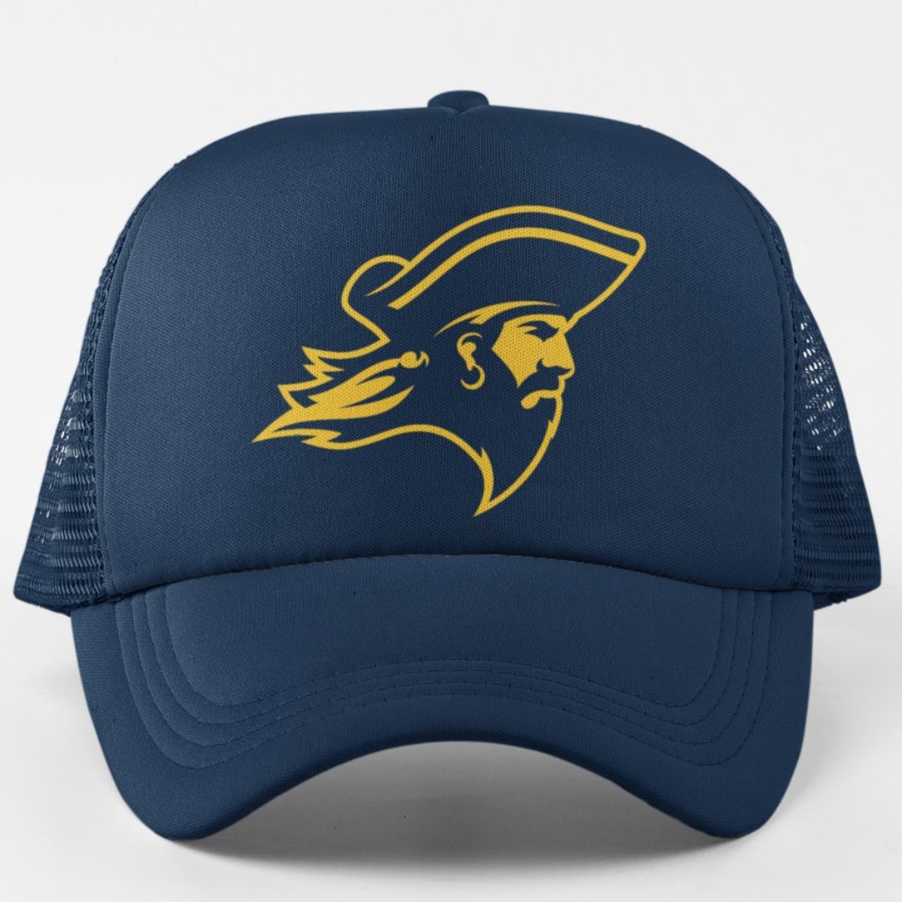 NEW ETSU Buccaneers Logo Foam Trucker Snapback Hat NAVY